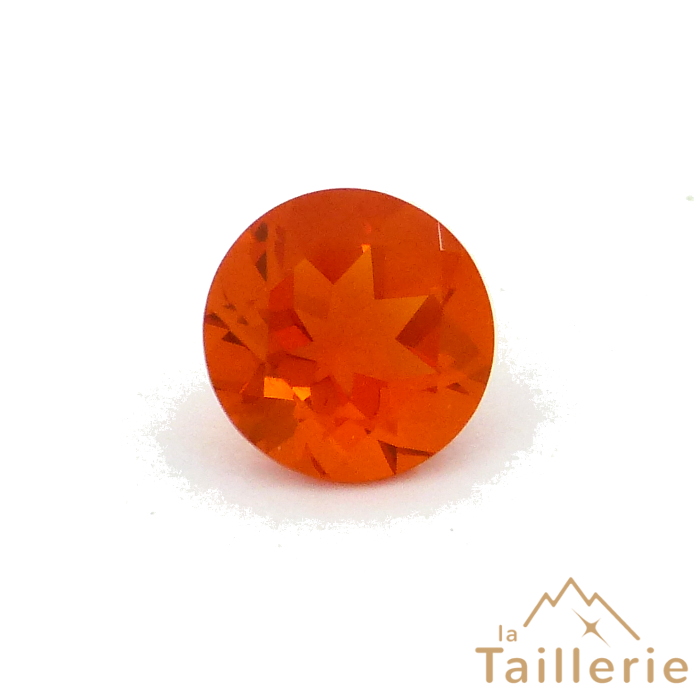 Opale de feu orange ronde 8 mm - La Taillerie