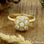 Diamants sur bague boule de joaillerie française - La Taillerie