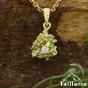 Diamant sur pendentif pépite en or - La Taillerie